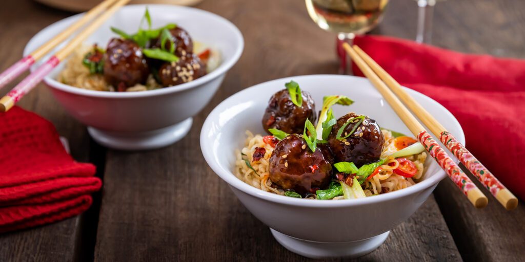 Asiatiska köttbullar a la Lady och Lufsen