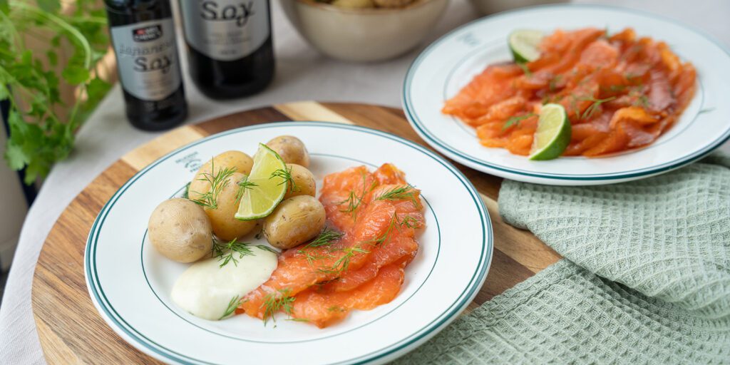 Snabbgravad lax med wasabi-mayo